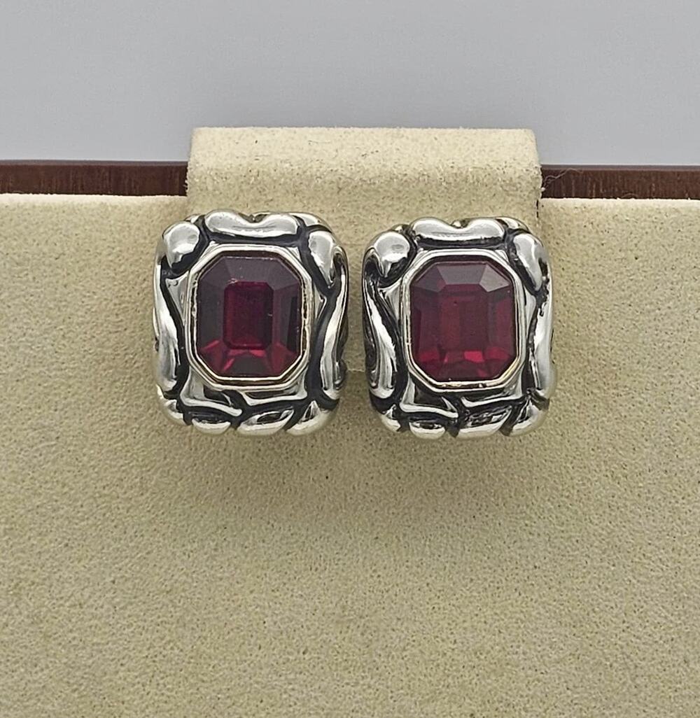 John Candice Purple AUSTRIAN Crystal & Silver Lever Back Pierced Earrings